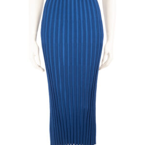 Altuzarra Blue Ribbed Midi Knit Skirt