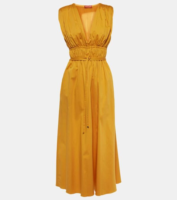 Altuzarra Fiona ruched cotton-blend midi dress