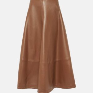 Altuzarra Varda leather midi skirt