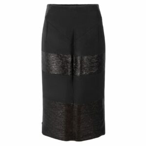 Amanda Wakeley Black Textured Pencil Skirt