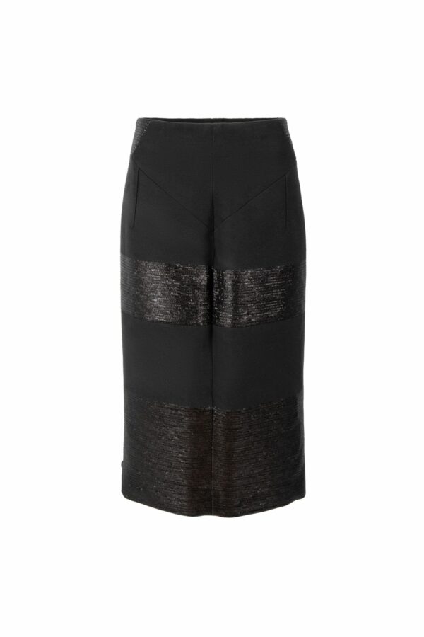 Amanda Wakeley Black Textured Pencil Skirt