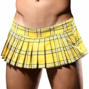 Andrew Christian Unleashed Plaid Mini Skirt - Yellow