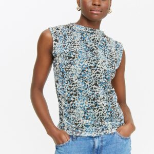 Animal Print Mesh Sleeveless Top 26