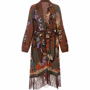 Anjuna Wally Kimono Dress In Brown