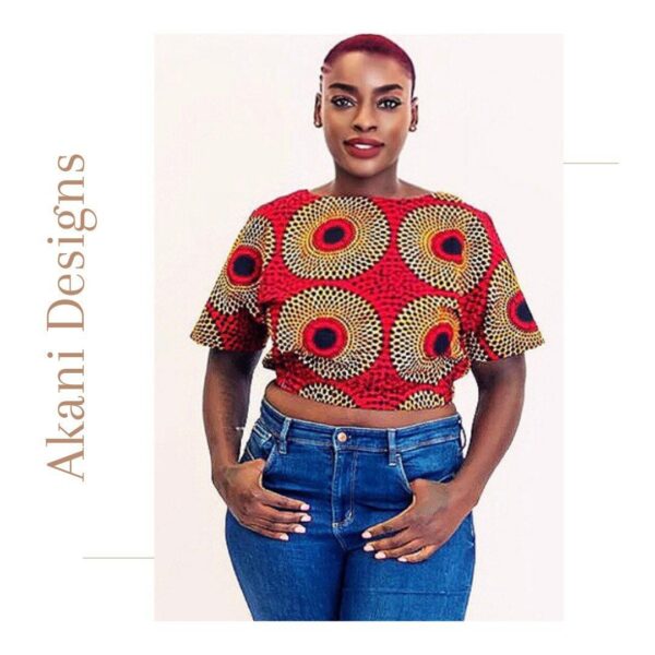 Ankara Crop Top/ African Wax Fabric Ethnic Crop Gift For Her/ Birthday Gift/ Summer Top