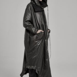 Antimatter Deconstructed Parka Mark Gb/Double Faced Black-Green Futuristic Jacket Extravagant Clothing By Powha