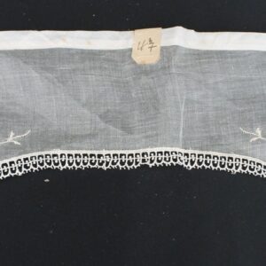 Antique 1900S Unused Collar, Embroidered Organza Butterfly Lace Trimmed Fold Over Ladies Blouse Dress Decoration