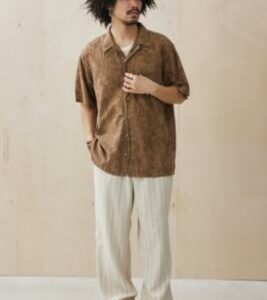 Archive At UO Striped Linen PJ Pants - Beige XS at Urban Outfitters