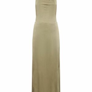 Ariel Long Satin Halter Dress