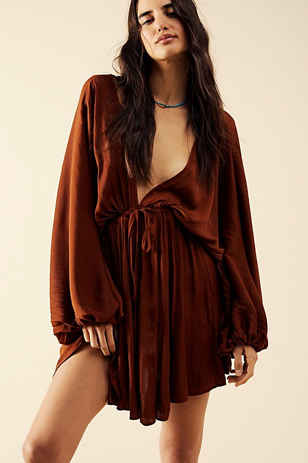 Arzel Mini Dress at Free People in Coconut Shell, Size: XS