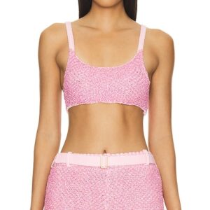 Asta Resort x REVOLVE Grace Sequin Bralette in Pink. Size XL, XS.