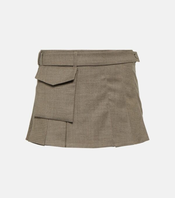 Aya Muse Mia pleated wool mini skirt