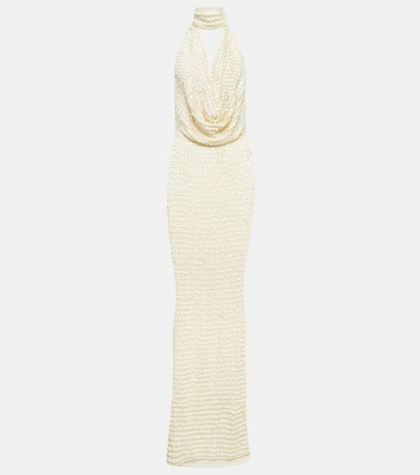 Aya Muse Sequined halterneck maxi dress