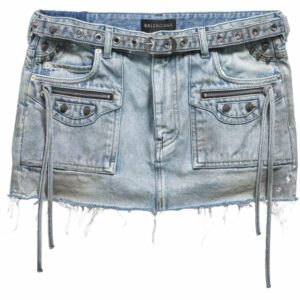 BALENCIAGA- Cagole Denim Mini Skirt