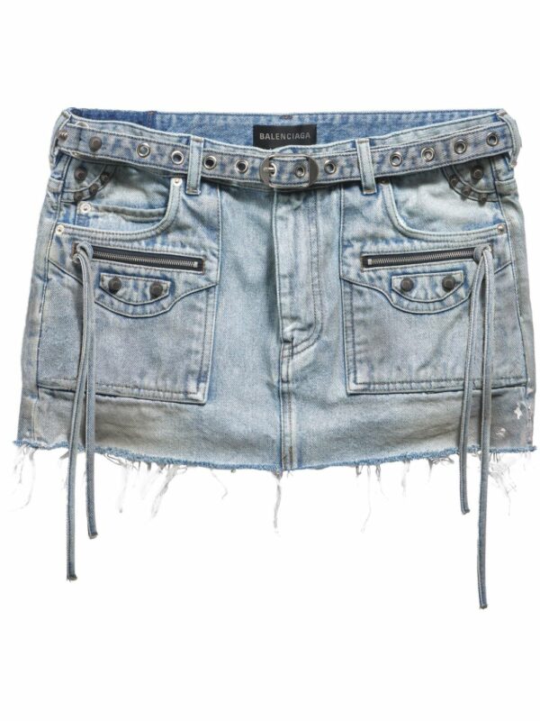 BALENCIAGA- Cagole Denim Mini Skirt