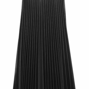 BALENCIAGA- Leather Pleated Skirt