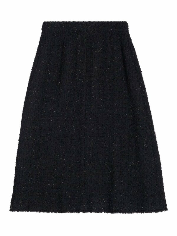 BALENCIAGA- Tweed Midi Skirt