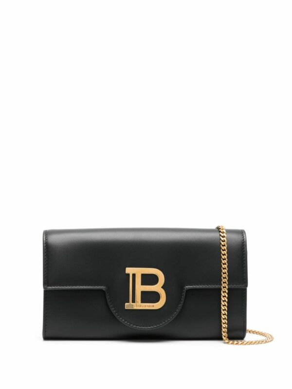 BALMAIN- B-buzz Leather Wallet On Chain