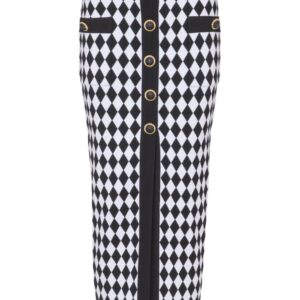 BALMAIN- Buttoned Midi Skirt