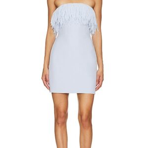 BCBGMAXAZRIA Feather Evening Dress in Baby Blue. Size 0, 10, 12, 2, 4, 6.