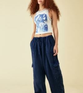 BDG Cody Cocoon Cargo Pants - Indigo XS at Urban Outfitters