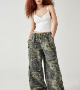 BDG Extreme Camouflage Cargo Pants - Khaki M at Urban Outfitters