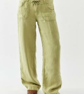 BDG Olive Five-Pocket Linen Pants - Olive M at Urban Outfitters