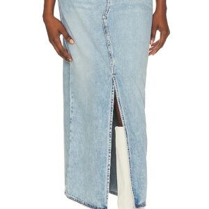 BLANKNYC Mid Rise Denim Maxi Skirt in Denim-Light. Size 26, 27, 29, 30, 31.