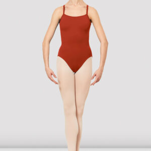 BLOCH Tween Veola Mesh Spliced Embroidered Camisole Leotard, Savanna