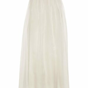 BRUNELLO CUCINELLI- Silk Maxi Pleated Skirt