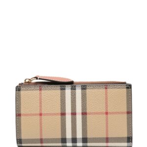 BURBERRY- Check Motif Continental Wallet