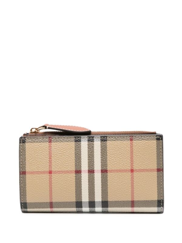 BURBERRY- Check Motif Continental Wallet