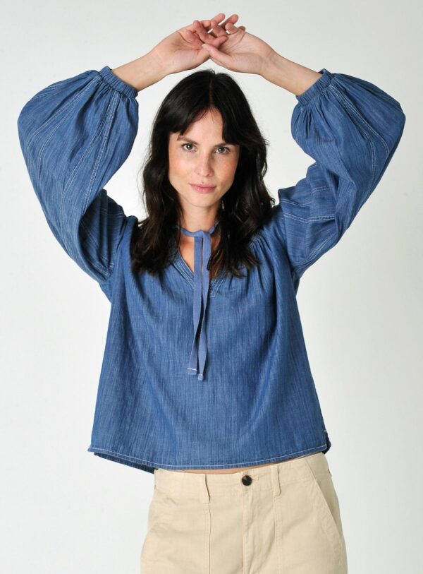 BURGS Temple Chambray Blouse 10