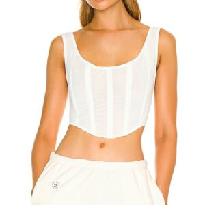 BY.DYLN Miller Corset Top in White. Size S.