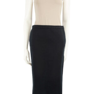 Balenciaga Black Cotton Knee Length Pencil Skirt