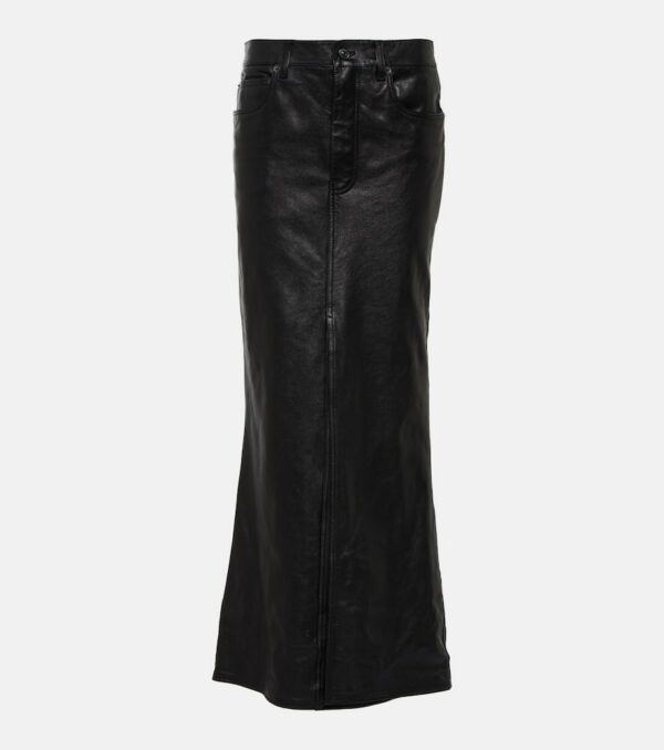 Balenciaga Leather maxi skirt