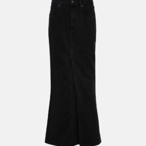 Balenciaga Mid-rise denim maxi skirt