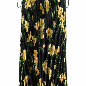 Balenciaga Pleated Skirt With Floral Pattern