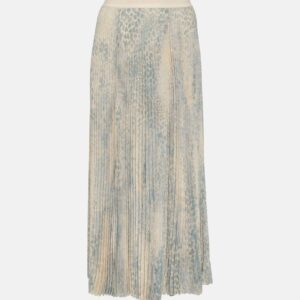 Balenciaga Printed pleated midi skirt