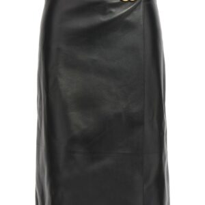 Bally Logo Leather Skirt