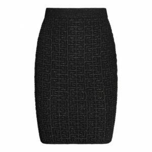 Balmain - Black Viscose Midi Skirt 40