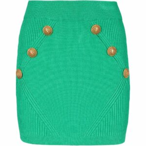 Balmain Button-Detail Mini Skirt