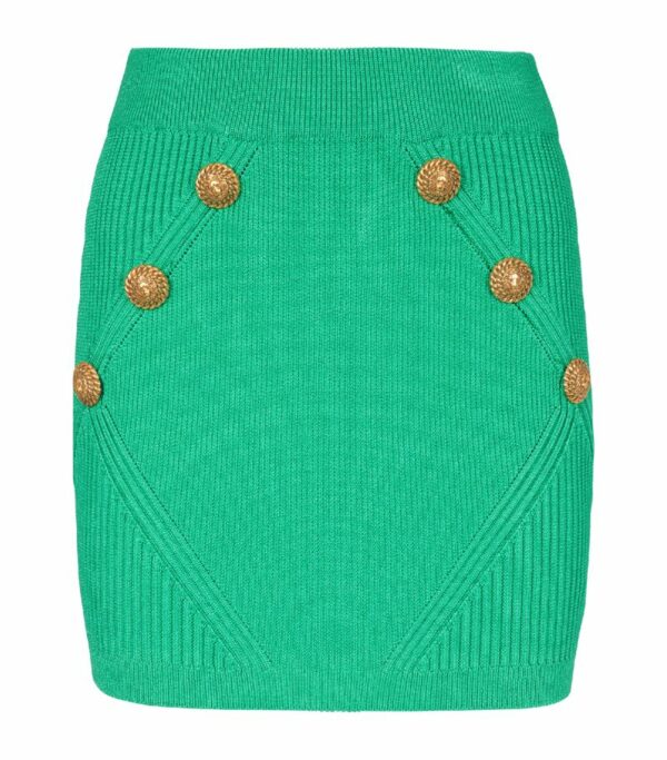 Balmain Button-Detail Mini Skirt