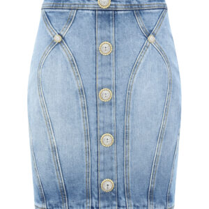 Balmain - Denim Mini Skirt