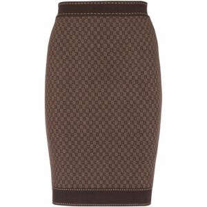 Balmain Monogram-Jacquard Mini Skirt