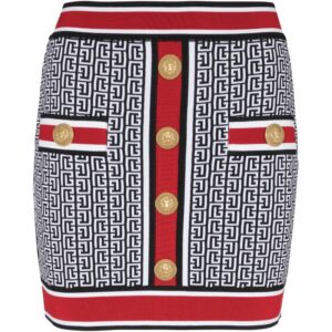 Balmain Monogram Mini Skirt