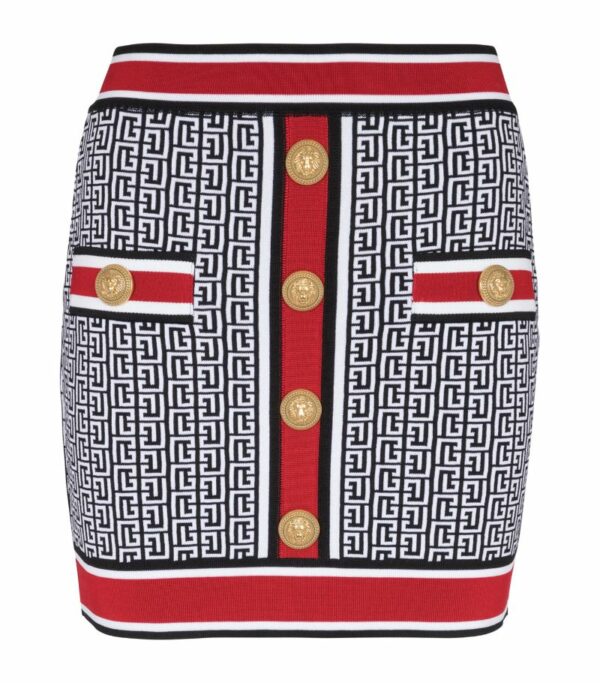 Balmain Monogram Mini Skirt