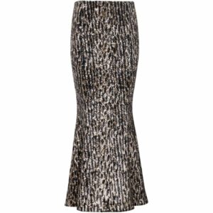 Balmain Sequin-Embellished Flared Midi Skirt