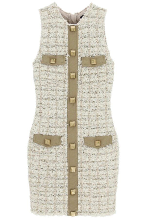 Balmain Sheath Tweed Mini Dress