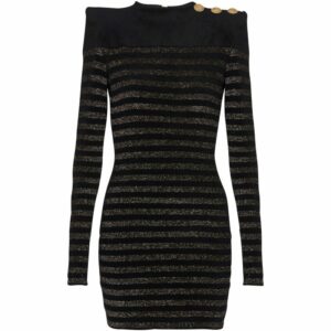 Balmain Striped Sweater Dress